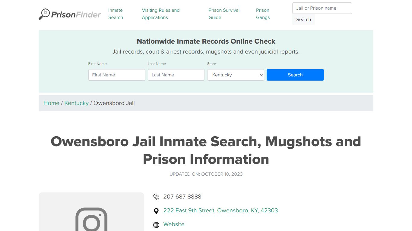 Owensboro Jail Inmate Search, Mugshots and Prison Information